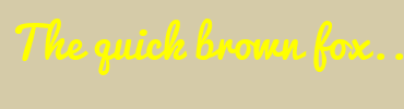 Image with Font Color FFFF00 and Background Color D5CBA8